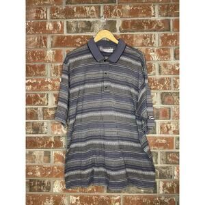 VTG Slazenger Mens Golf Polo Shirt XL Geometric 100% Cotton Dad Classic 90s Y2K